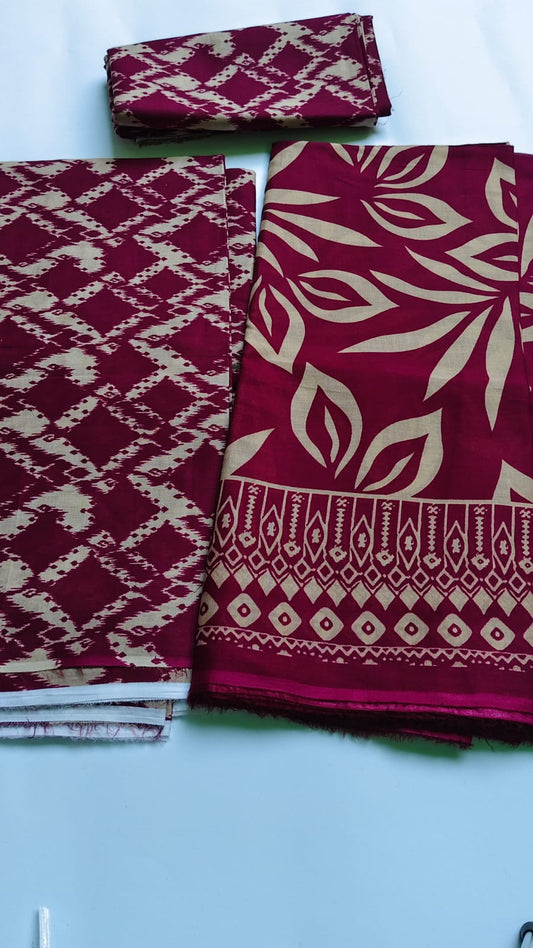 3 Piece Deep Violet Lawn