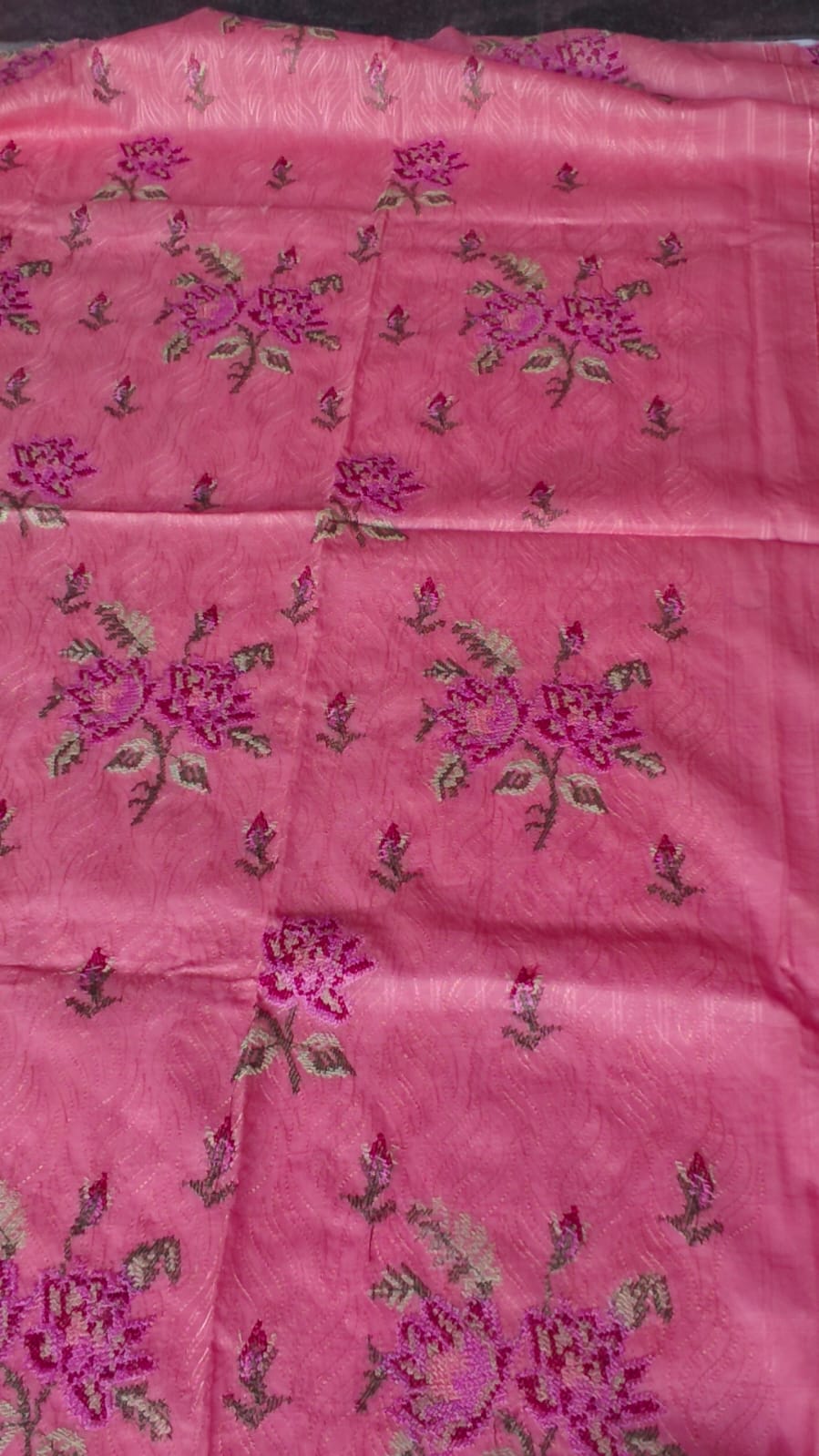 3 Piece Powder Pink Embroided Lawn