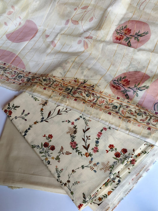 3 Piece Vanilla Beige Lawn